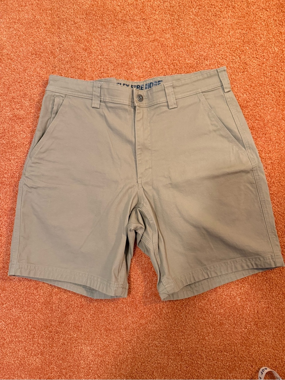 Duluth Trading Co. Flex Fire Hose Khaki Relaxed Fit Shorts